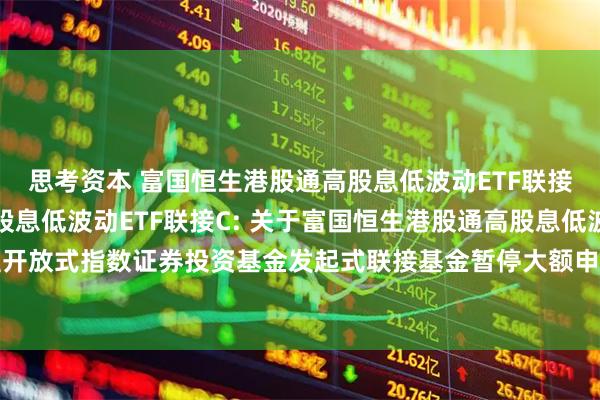 思考资本 富国恒生港股通高股息低波动ETF联接A,富国恒生港股通高股息低波动ETF联接C: 关于富国恒生港股通高股息低波动交易型开放式指数证券投资基金发起式联接基金暂停大额申购、转换转入及定期定额投资业务的公告